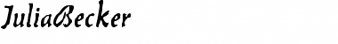 Download JuliaBecker Regular Font Title Preview
