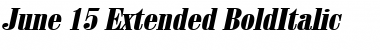 Download June 15 Extended BoldItalic Font Title Preview