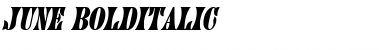 Download June BoldItalic Font Title Preview
