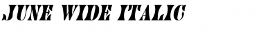 Download June Wide Italic Font Title Preview