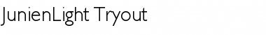 Download JunienLight Tryout Regular Font Title Preview