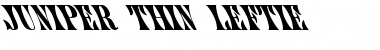 Download Juniper-Thin Leftie Regular Font Title Preview