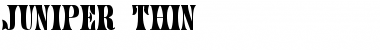 Download Juniper-Thin Regular Font Title Preview