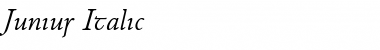 Download Junius Italic Font Title Preview
