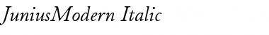 Download JuniusModern Italic Font Title Preview