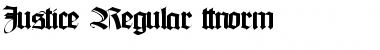 Download Justice Regular Font Title Preview