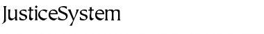 Download JusticeSystem Regular Font Title Preview