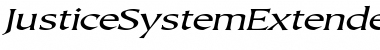 Download JusticeSystemExtended Italic Font Title Preview