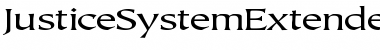 Download JusticeSystemExtended Regular Font Title Preview