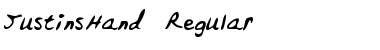 Download JustinsHand Regular Font Title Preview