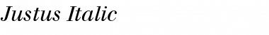 Download Justus Italic Font Title Preview