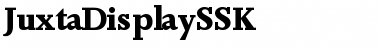 Download JuxtaDisplaySSK Regular Font Title Preview