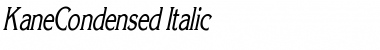 Download KaneCondensed Italic Font