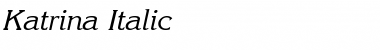 Download Katrina Italic Font Title Preview