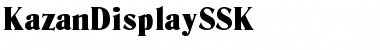 Download KazanDisplaySSK Regular Font Title Preview