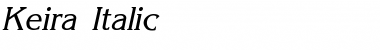 Download Keira Italic Font Title Preview