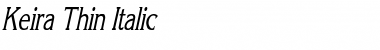 Download Keira Thin Italic Font Title Preview