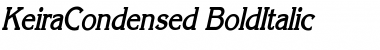 Download KeiraCondensed BoldItalic Font Title Preview