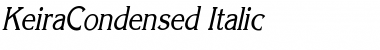 Download KeiraCondensed Italic Font Title Preview