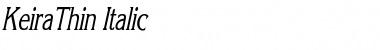 Download KeiraThin Italic Font Title Preview