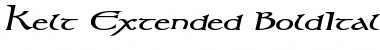 Download Kelt Extended BoldItalic Font Title Preview