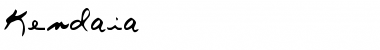 Download Kendaia Regular Font Title Preview