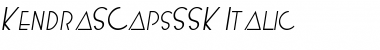 Download KendraSCapsSSK Italic Font Title Preview