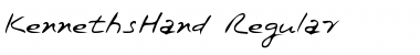 Download KennethsHand Regular Font Title Preview