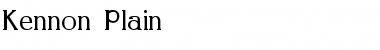 Download Kennon Plain Font Title Preview