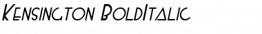 Download Kensington BoldItalic Font Title Preview