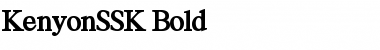 Download KenyonSSK Bold Font Title Preview