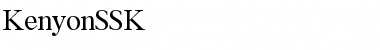 Download KenyonSSK Regular Font Title Preview