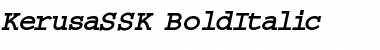 Download KerusaSSK BoldItalic Font Title Preview