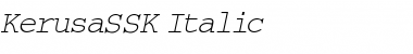 Download KerusaSSK Italic Font Title Preview
