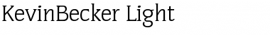 Download KevinBecker-Light Regular Font Title Preview