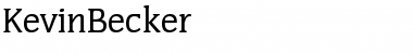 Download KevinBecker Regular Font Title Preview