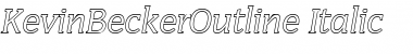 Download KevinBeckerOutline Italic Font Title Preview