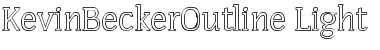 Download KevinBeckerOutline-Light Regular Font Title Preview