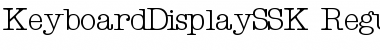 Download KeyboardDisplaySSK Regular Font Title Preview