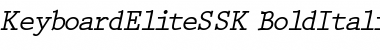 Download KeyboardEliteSSK BoldItalic Font Title Preview