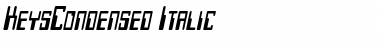 Download KeysCondensed Italic Font Title Preview