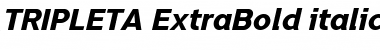 Download TRIPLETA ExtraBold Italic Font