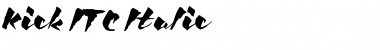 Download Kick ITC Italic Font Title Preview