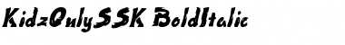 Download KidzOnlySSK BoldItalic Font Title Preview