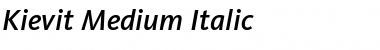 Download Kievit Italic Font Title Preview