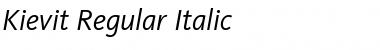Download Kievit Italic Font Title Preview