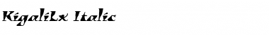 Download KigaliLx RomanItalic Font Title Preview