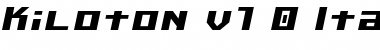 Download Kiloton Italic talic Font Title Preview
