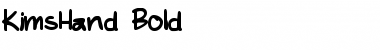Download Kims Hand Bold Font Title Preview