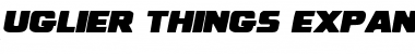 Download Uglier Things Expanded Italic Expanded Italic Font Title Preview